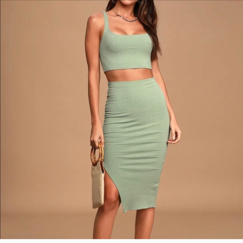 ISO Set For Life Black Ribbed Bodycon Dress